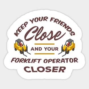 Forklift Friends Sticker